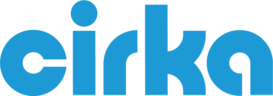 Cirka logo in blue